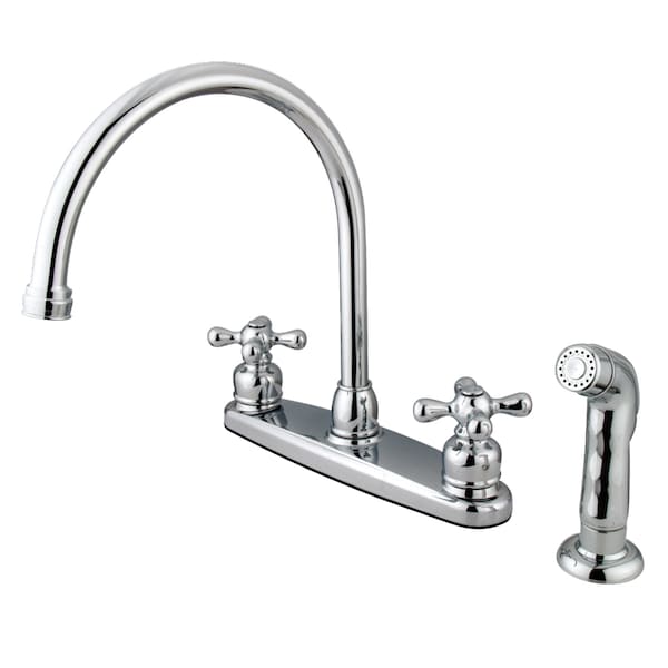 Vintage 8" Centerset Kitchen Faucet, Chrome